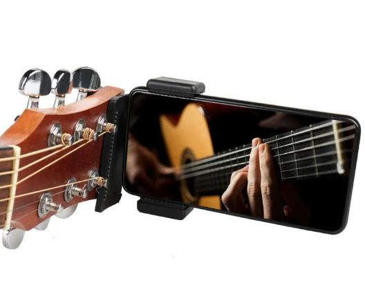 Guitar Phone Mount — Clip-On Stand for Sheet Music & Video Recording
