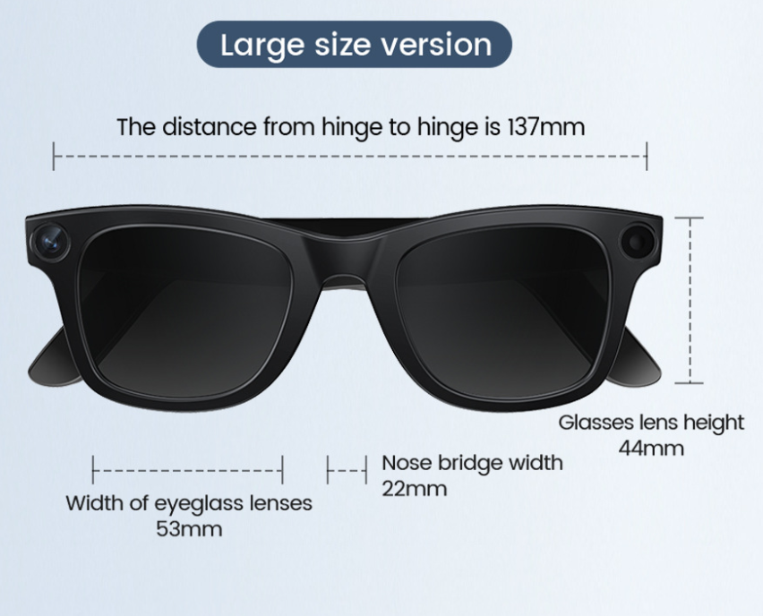 AI Camera Smart Glasses — Record, Listen & Connect Hands-Free