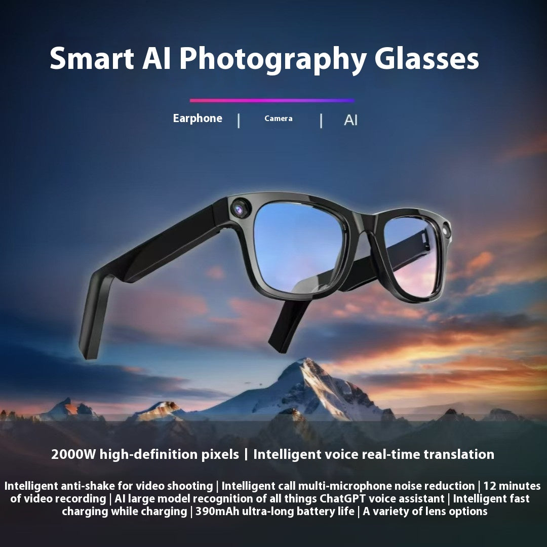 AI Camera Smart Glasses — Record, Listen & Connect Hands-Free